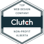 Top web Design company Award - Non Profit Alberta presented by clutch.com