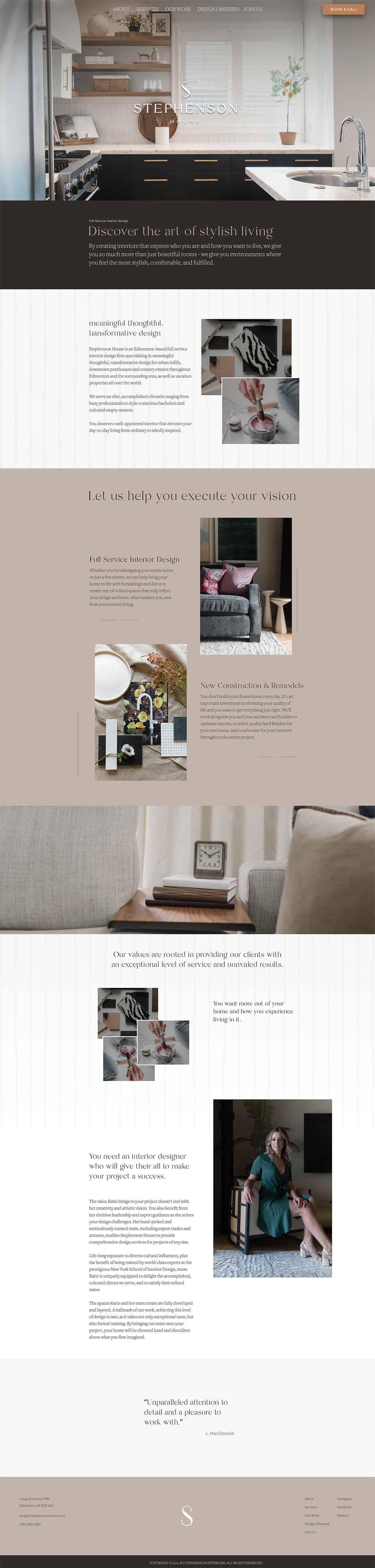 Edmonton Web Design Stehpehson House