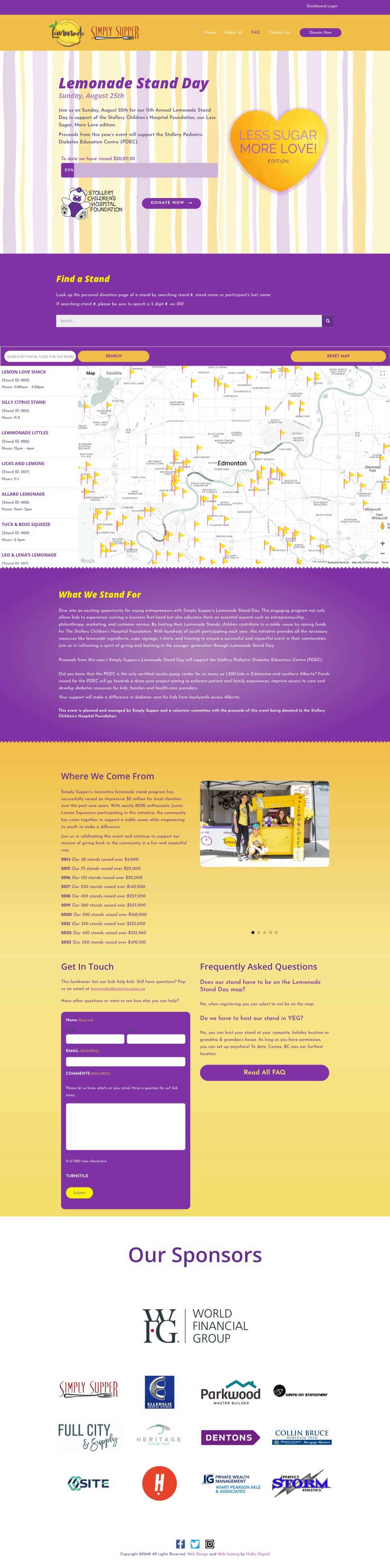 Lemonade Stand Day Web Design