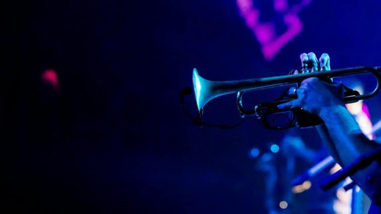 Jazz trumpeter performing live, evoking Louis Armstrong - the namesake of WordPress 7.0